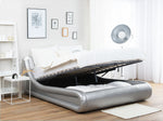 Bett mit Stauraum Kunstleder AVIGNON 180 x 200 cm Silber