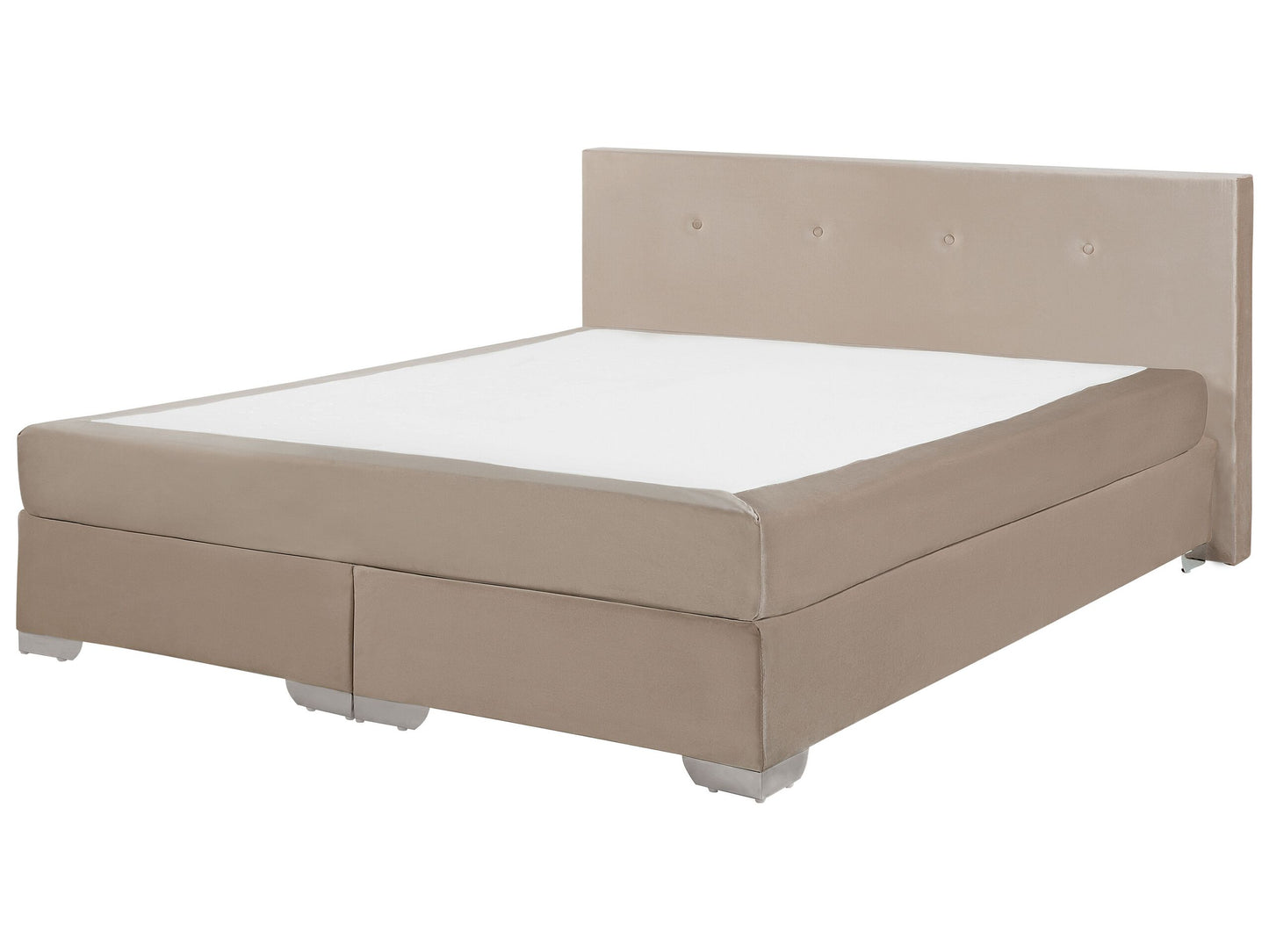 Boxspringbett Samtstoff CONSUL 180 x 200 cm Hellbeige