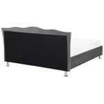 Bett mit Stauraum Samtstoff METZ 160 x 200 cm Dunkelgrau