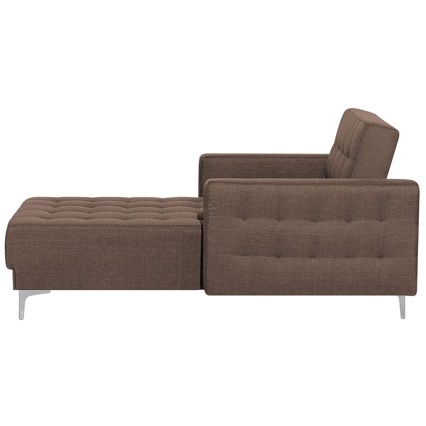 Chaiselongue Polsterbezug dunkelbraun / silber ABERDEEN