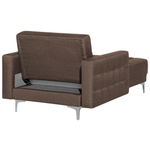 Chaiselongue Polsterbezug dunkelbraun / silber ABERDEEN