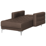 Chaiselongue Polsterbezug dunkelbraun / silber ABERDEEN