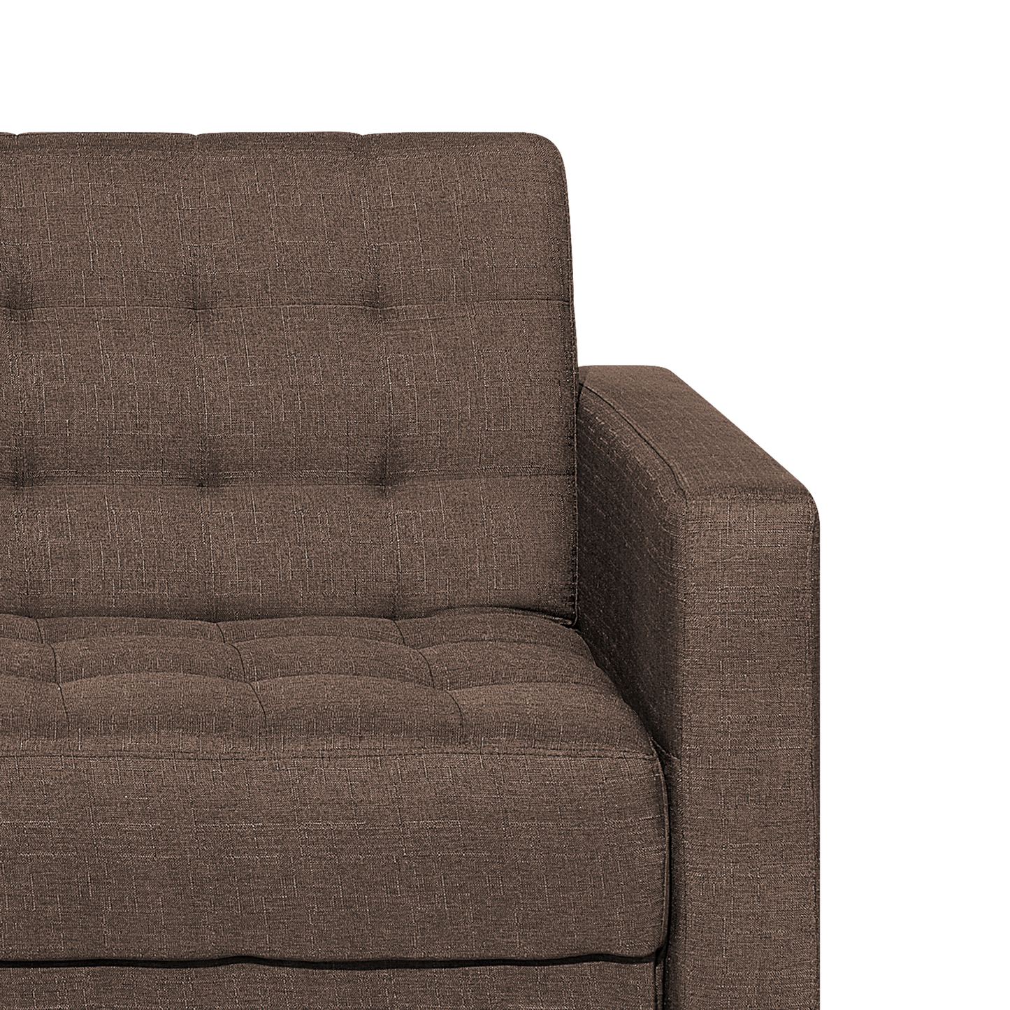 Schlafsofa 3-Sitzer Polsterbezug dunkelbraun ABERDEEN