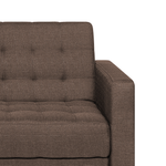 Schlafsofa 3-Sitzer Polsterbezug dunkelbraun ABERDEEN