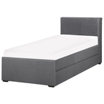 Ausziehbett Stoff MARMANDE 90 x 200 cm Dunkelgrau