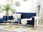 Schlafsofa 3-Sitzer Samtstoff marineblau ABERDEEN