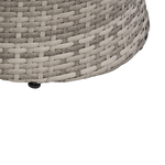 Bistro Set inkl. Kissen CAPRI Polyrattan Grau