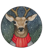 Teppich Weihnachtsmotiv ⌀ 140 cm EREGLI
