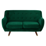 Sofa Set Samtstoff smaragdgrün 6-Sitzer BODO