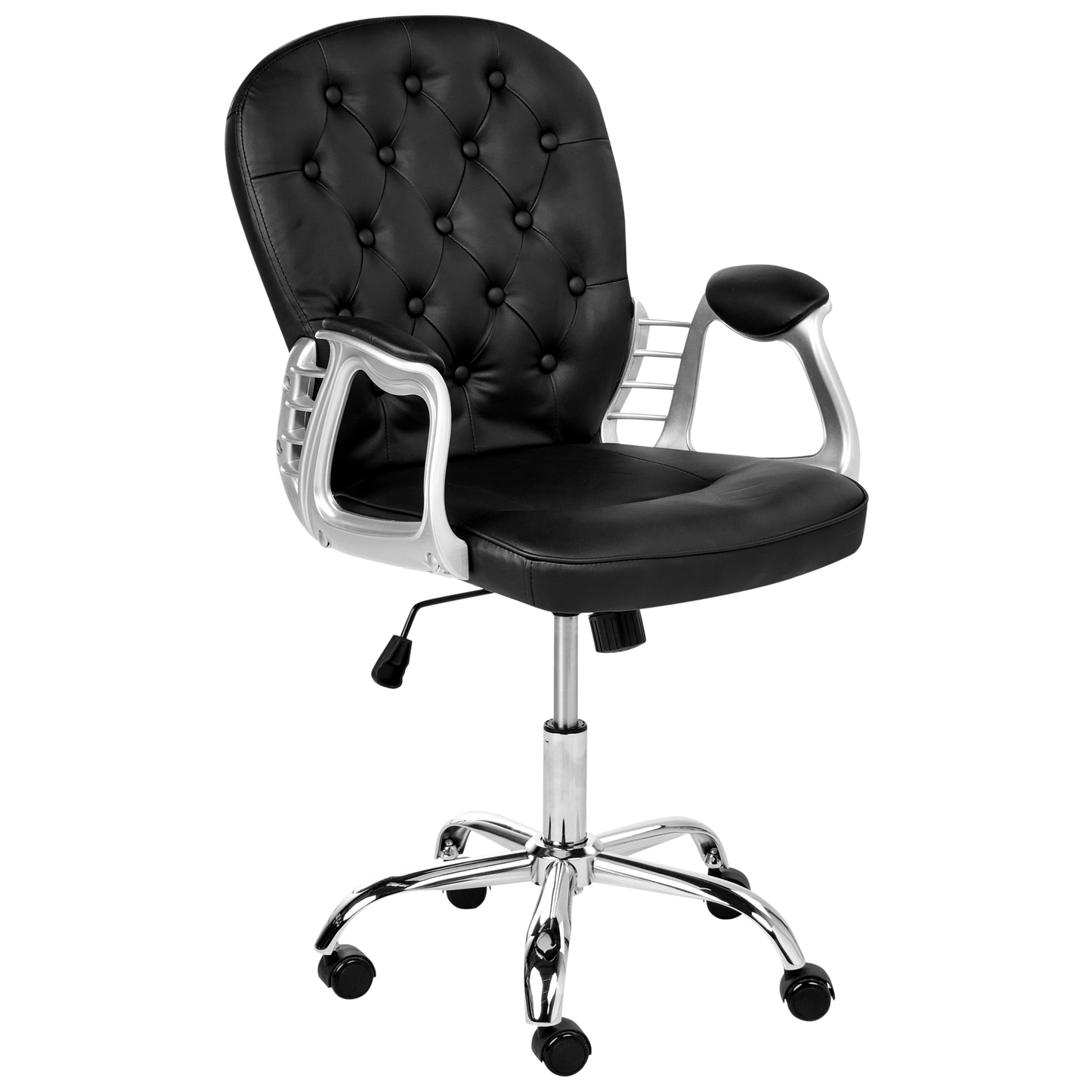 Bürostuhl drehbar PRINCESS Kunstleder Schwarz