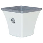 Blumenkübel ELATEIA Stein 37 cm Weiss