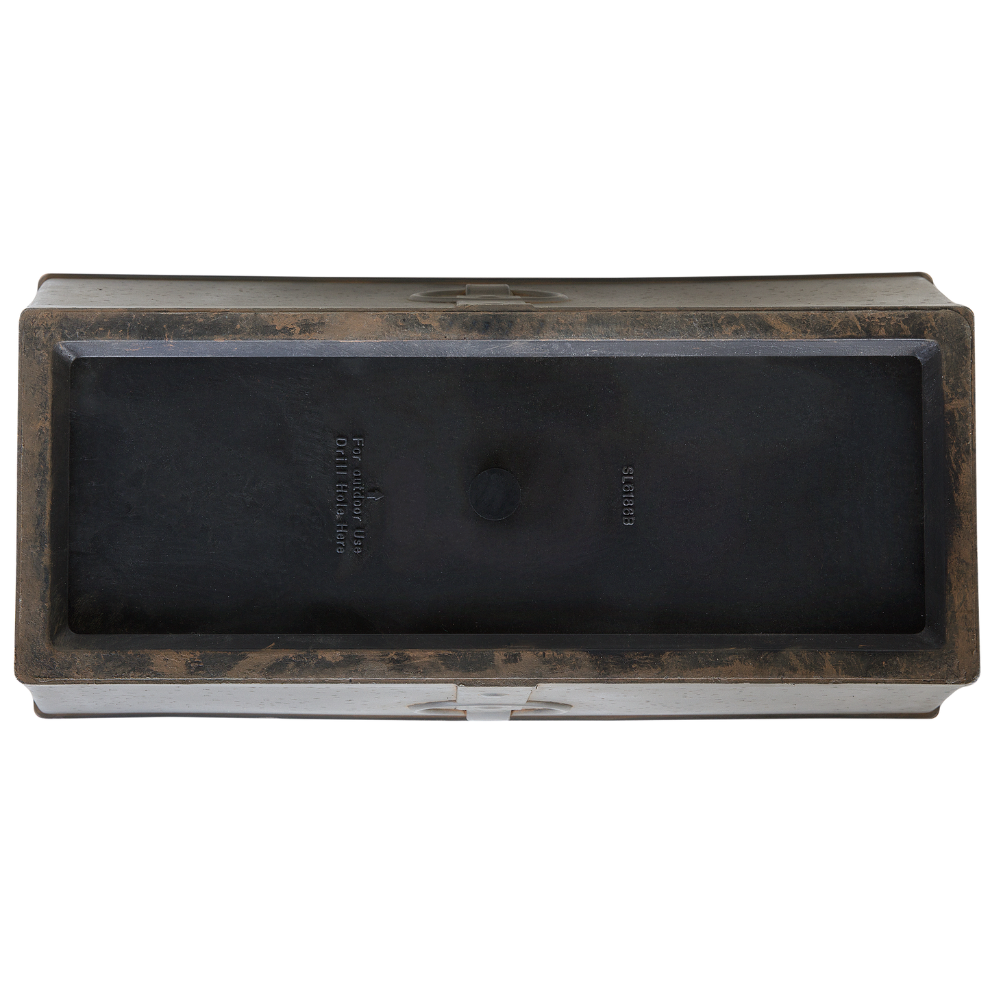 Blumenkübel PORIA Stein 60 cm Braun