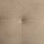 Schlafsofa U-förmig Samtstoff sandbeige ABERDEEN
