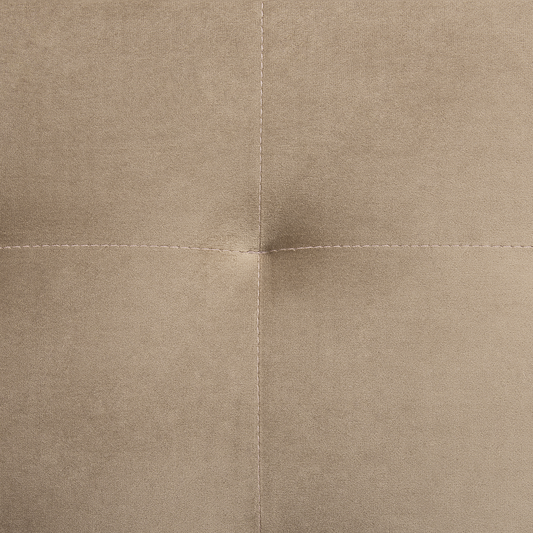 Schlafsofa U-förmig Samtstoff sandbeige ABERDEEN