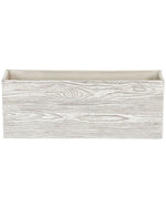 Blumentopf weiss Holzoptik rechteckig 54 x 17 x 21 cm PAOS