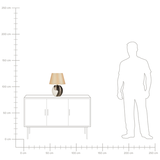 Tischleuchte ESLA Porzellan Beige
