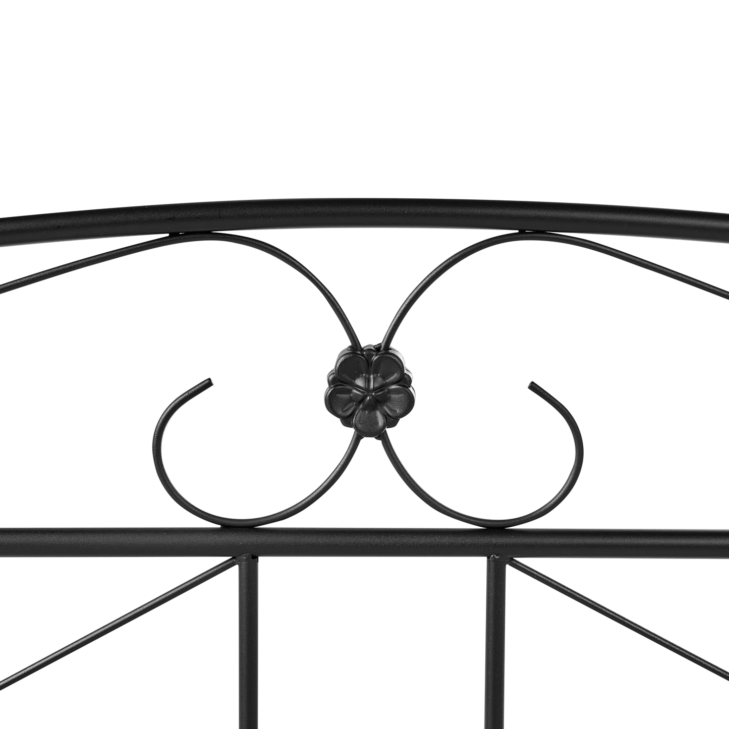 Bett mit Lattenrost Metall RODEZ 180 x 200 cm Schwarz