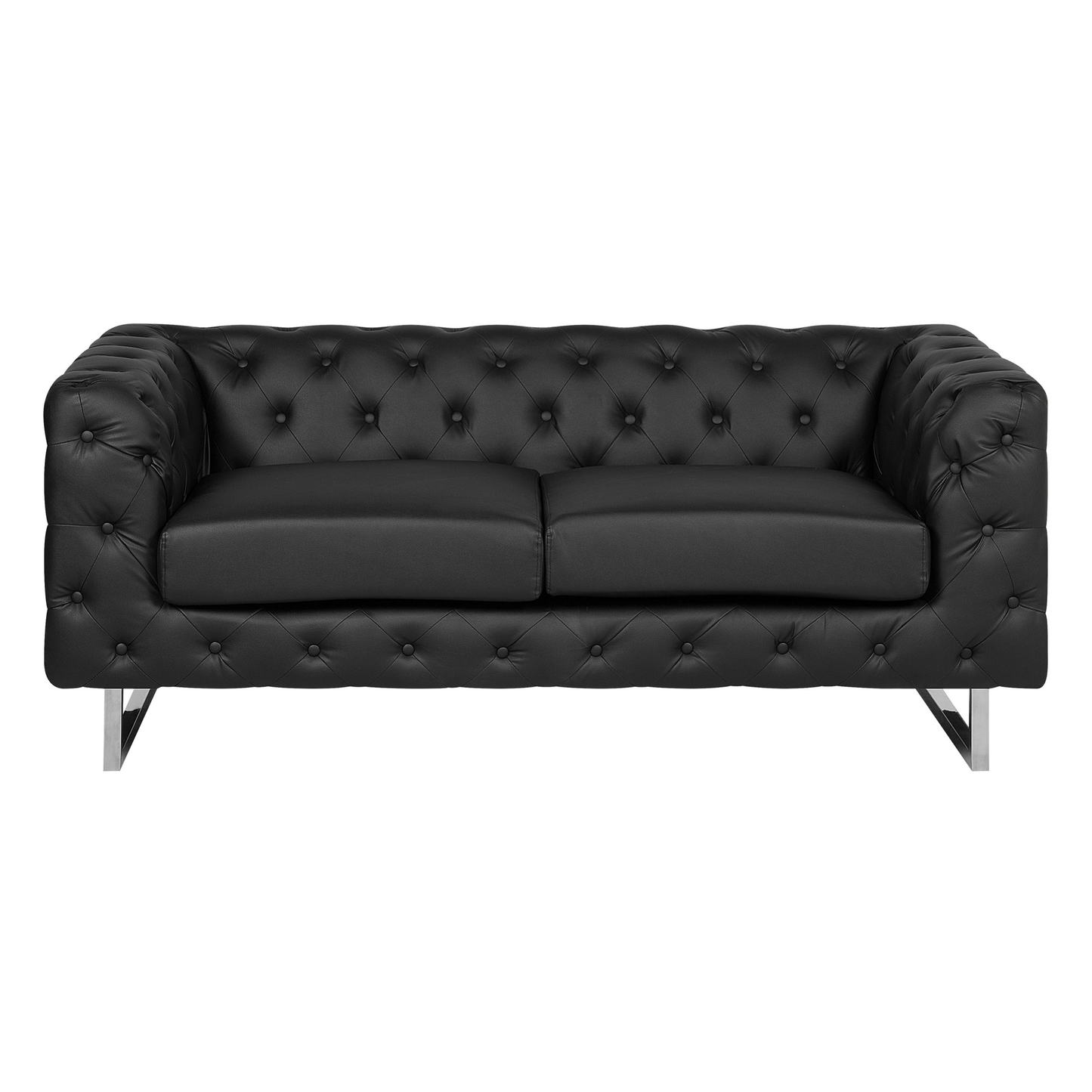 Sofa Set Kunstleder schwarz 5-Sitzer VISSLAND
