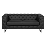 Sofa Set Kunstleder schwarz 5-Sitzer VISSLAND