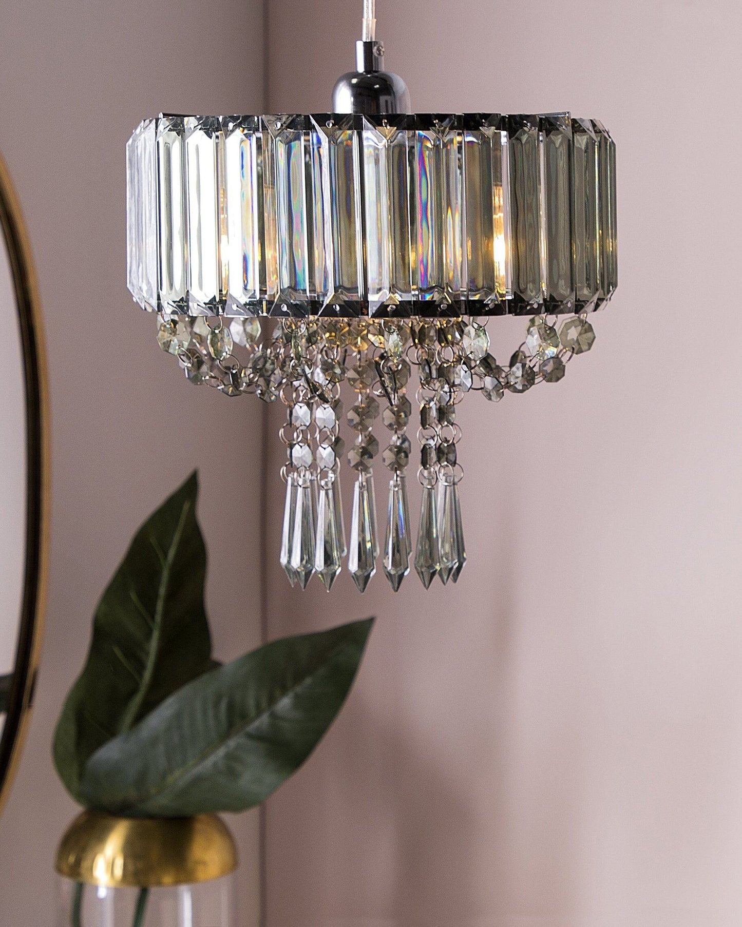 Kronleuchter ADORN Metall Hellgrau