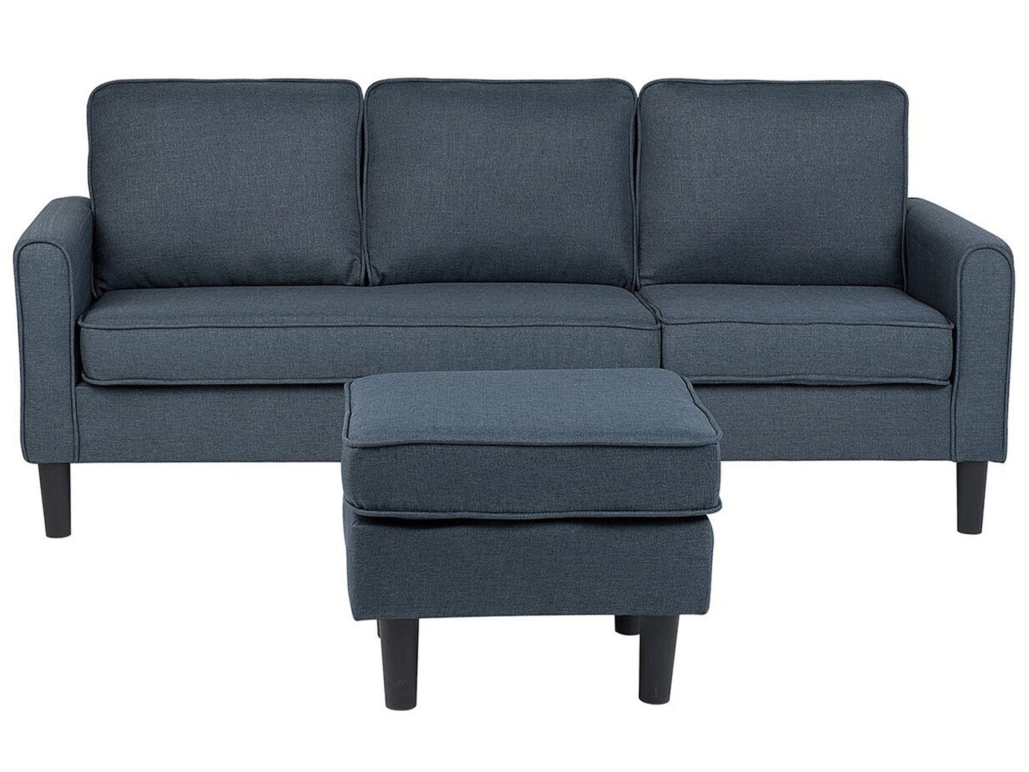 3-Sitzer Sofa dunkelgrau mit Ottomane AVESTA