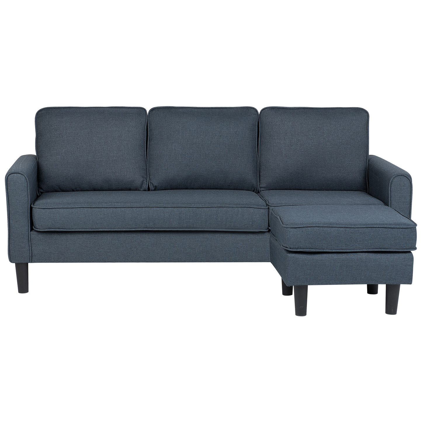 3-Sitzer Sofa dunkelgrau mit Ottomane AVESTA