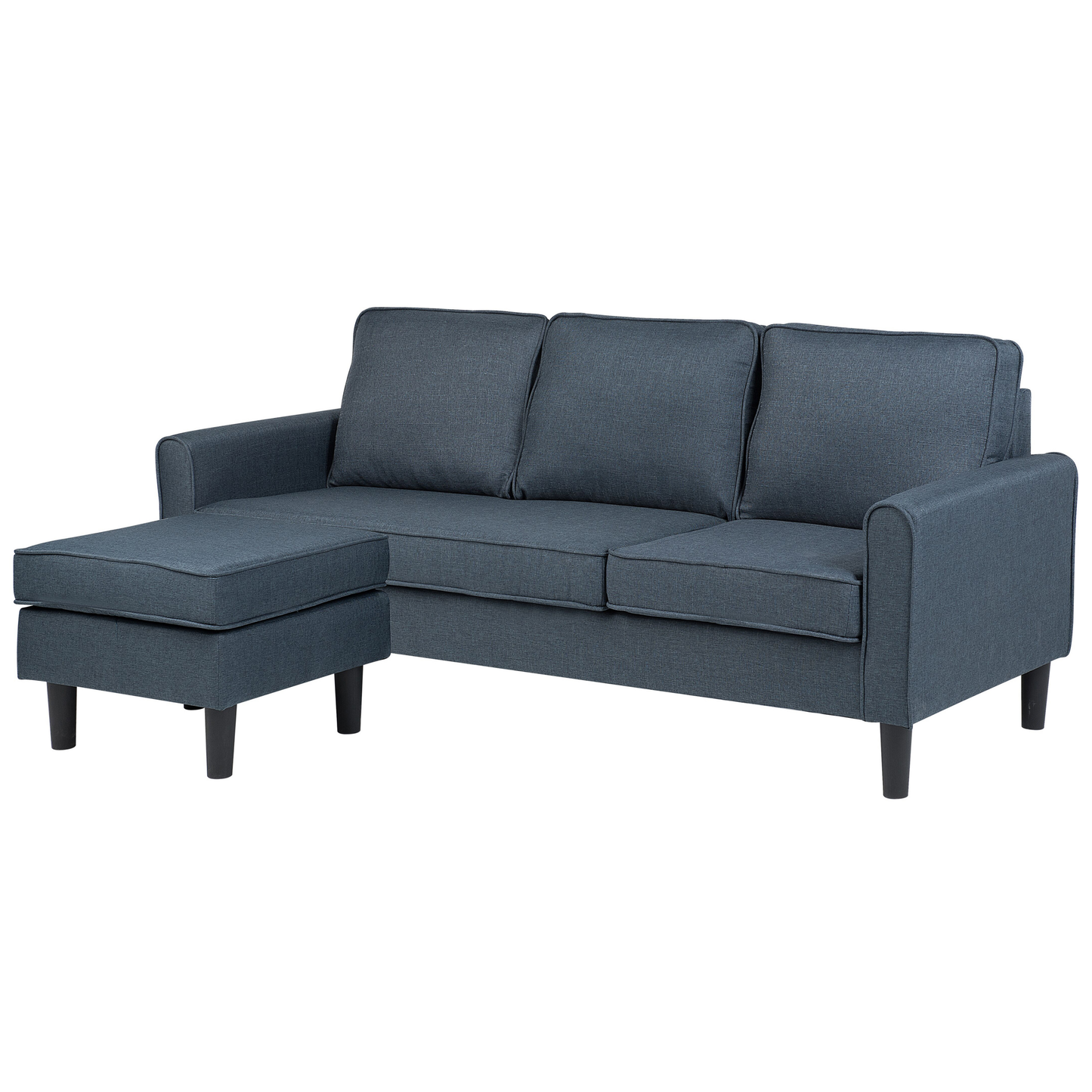 3-Sitzer Sofa dunkelgrau mit Ottomane AVESTA