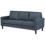 3-Sitzer Sofa dunkelgrau mit Ottomane AVESTA