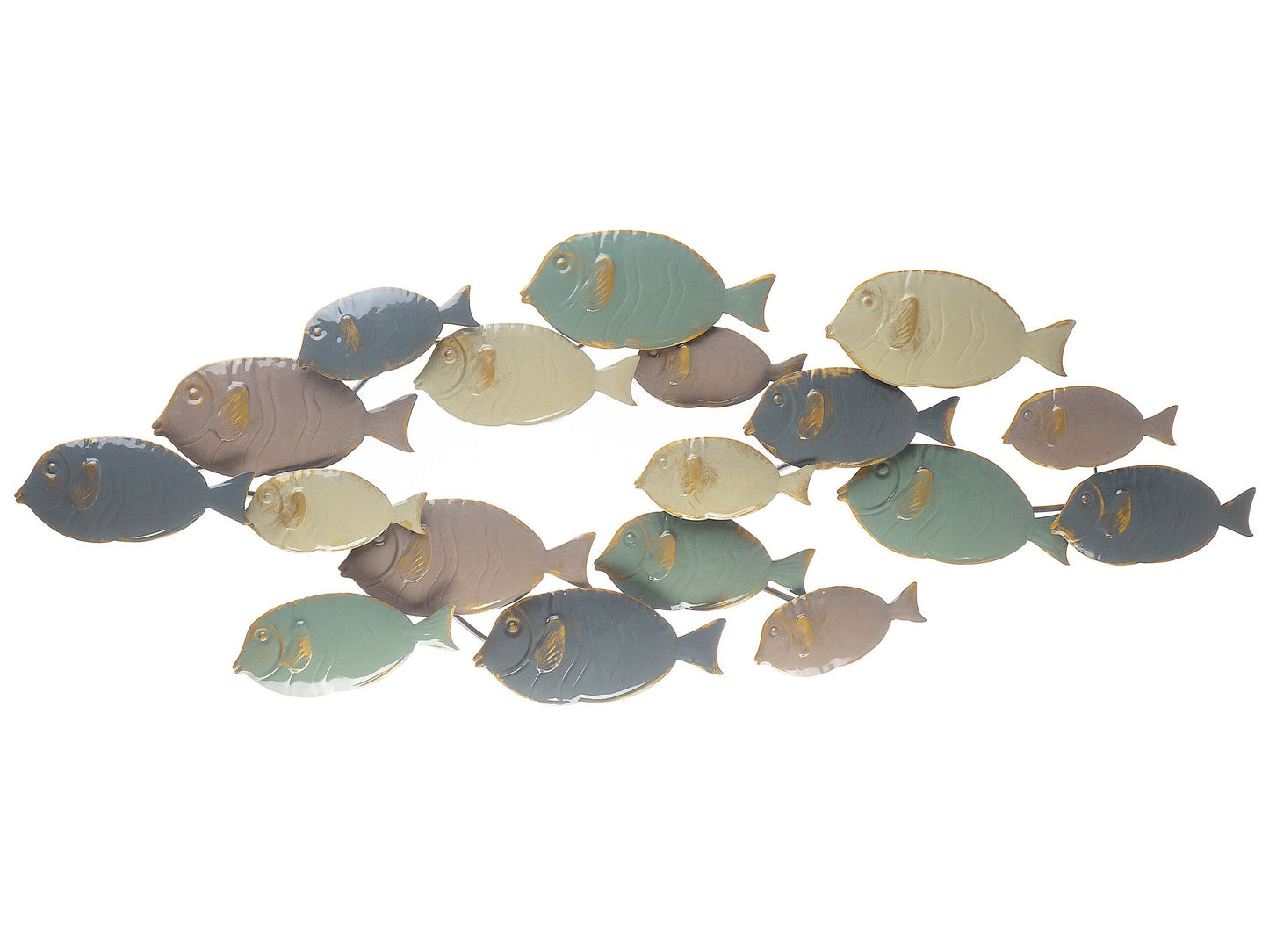 Wandobjekt Fisch FERMIUM Metall 47 cm Bunt