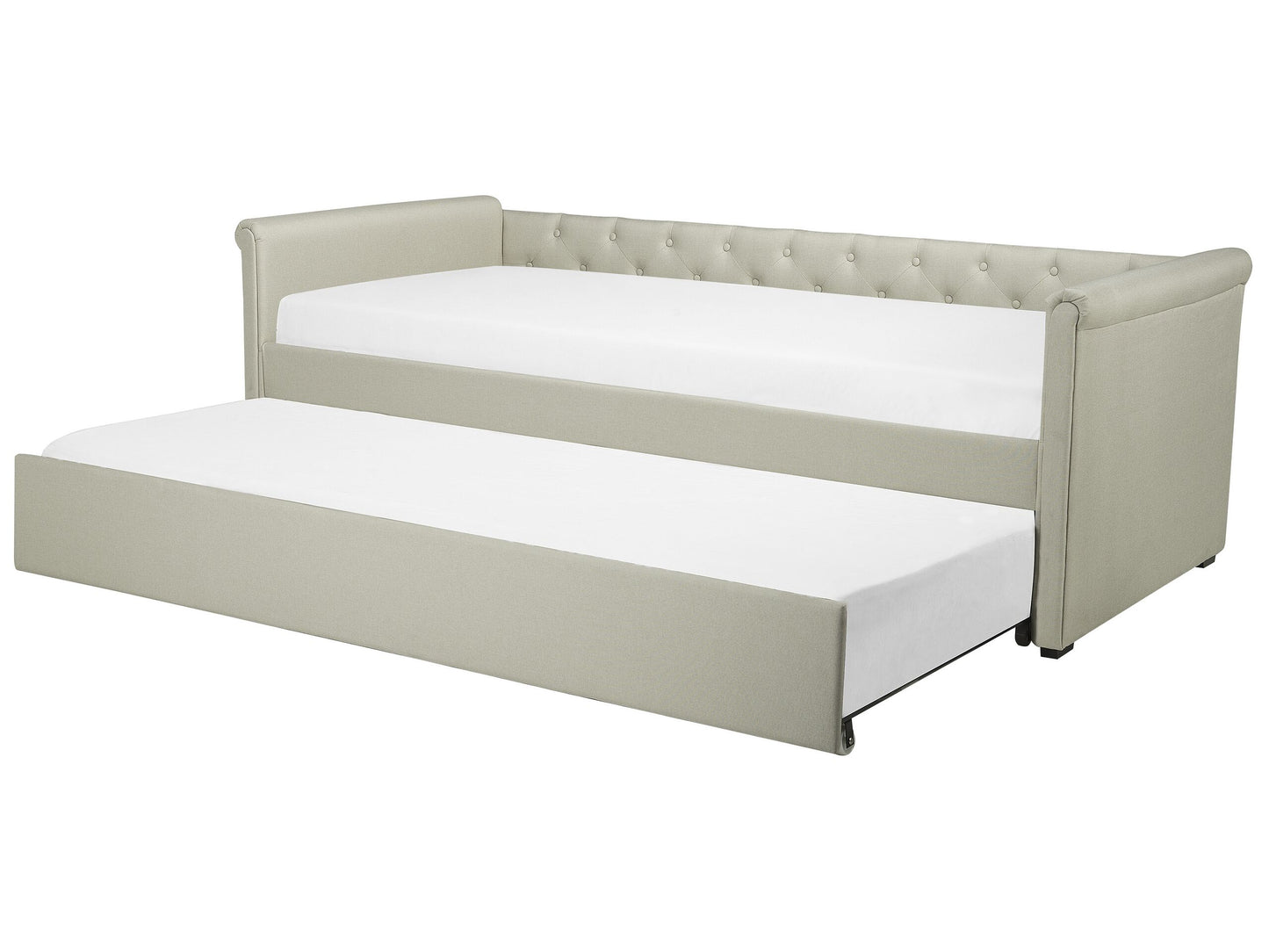 Ausziehbett Stoff LIBOURNE 90 x 200 cm Beige