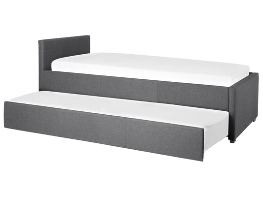 Ausziehbett Stoff MARMANDE 90 x 200 cm Dunkelgrau