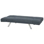 Schlafsofa 3-Sitzer Polsterbezug dunkelblau / silber BRISTOL II