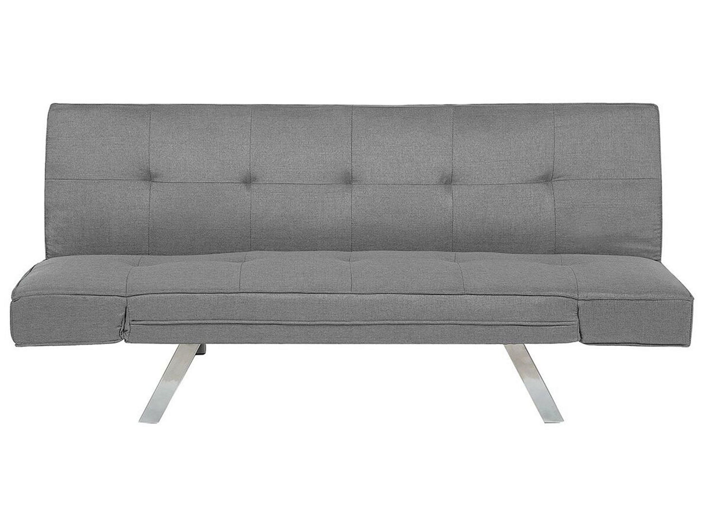 3-Sitzer Schlafsofa hellgrau / silber BRISTOL II