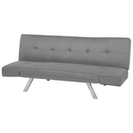 3-Sitzer Schlafsofa hellgrau / silber BRISTOL II