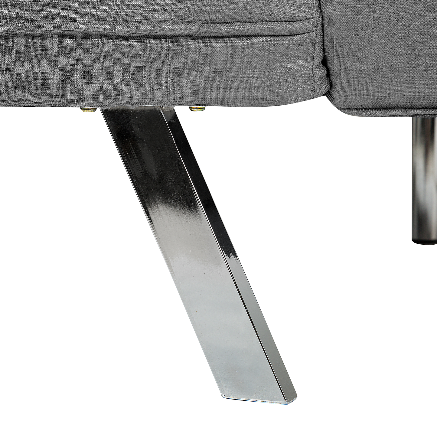 3-Sitzer Schlafsofa hellgrau / silber BRISTOL II