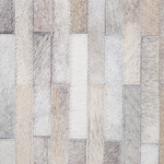 Teppich Kuhfell braun / grau 140 x 200 cm Patchwork Kurzflor SINNELI