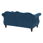 3-Sitzer Sofa Samtstoff marineblau SKIEN