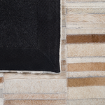 Teppich Kuhfell beige 140 x 200 cm Patchwork Kurzflor YAGDA