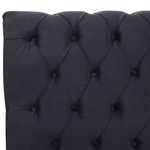 Bett mit Lattenrost Samtstoff AVALLON 140 x 200 cm Schwarz