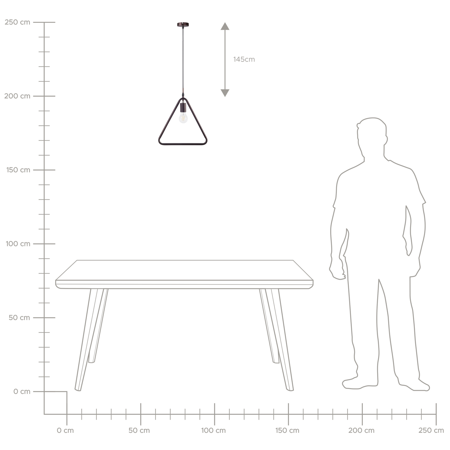 Hängelampe JURUENA Metall Dunkelbraun