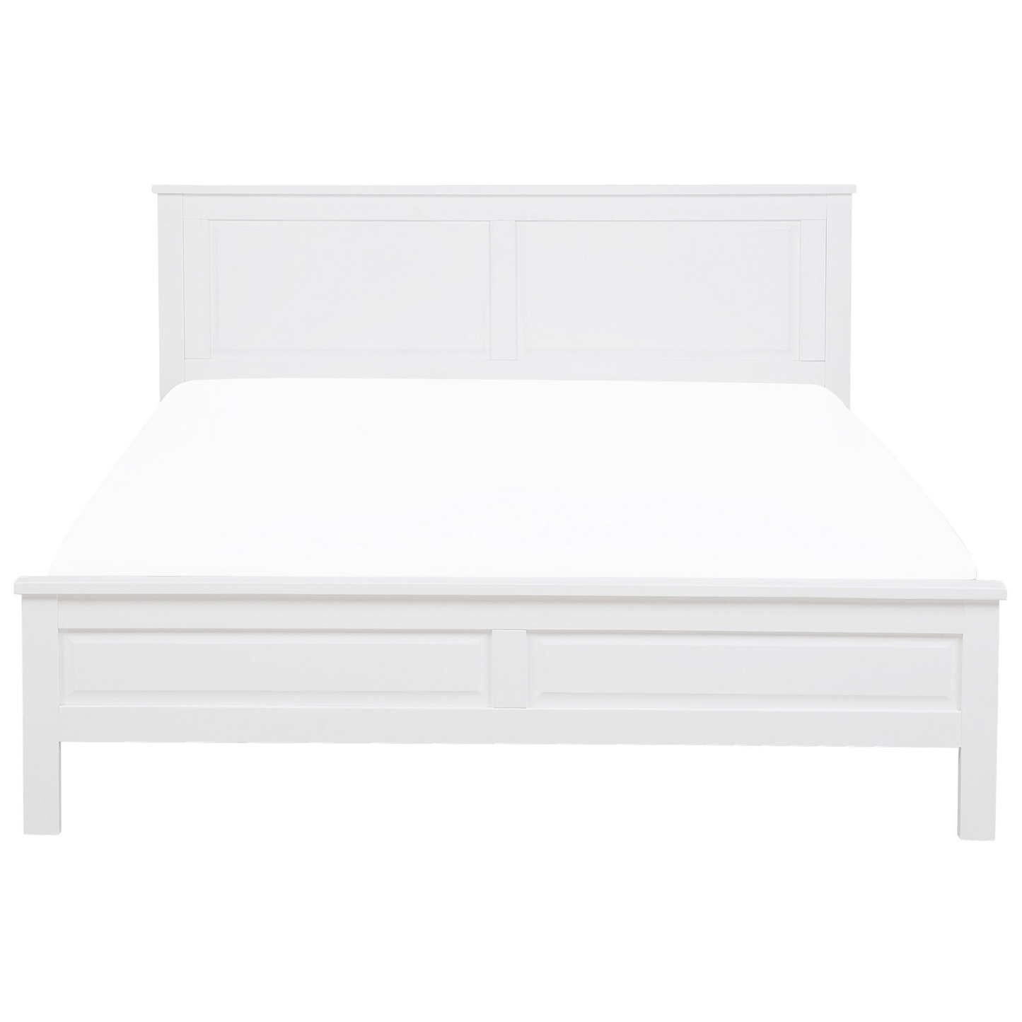 Bett mit Lattenrost Kiefernholz OLIVET 180 x 200 cm Weiss