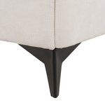 Bett mit Lattenrost Chenillegewebe MELLE 140 x 200 cm Hellbeige