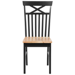 Esszimmer Set HOUSTON Holz Braun / Schwarz 4-Sitzer
