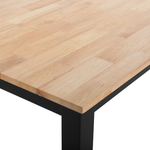 Esszimmer Set HOUSTON Holz Braun / Schwarz 4-Sitzer