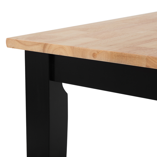 Esszimmer Set HOUSTON Holz Braun / Schwarz 4-Sitzer