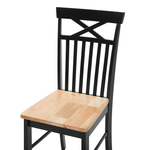 Esszimmer Set HOUSTON Holz Braun / Schwarz 4-Sitzer