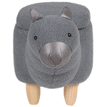 Hocker Polsterbezug mit Stauraum grau ALPACA