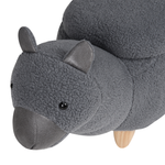 Hocker Polsterbezug mit Stauraum grau ALPACA