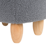Hocker Polsterbezug mit Stauraum grau ALPACA
