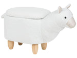 Tierhocker mit Stauraum weiss Alpakaform ALPACA